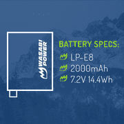 Wasabi Power Battery for Canon LP-E8 (2-Pack)