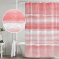 thumbnail image 4 of Pink Ombre Shower Curtain Set - Small 36" x 72" Washable Bathtub Curtain with 12 Hooks, Modern Abstract Art Farmhouse Waterproof Fabric Stall Shower Curtains for Bathroom/Bathtub Décor, 4 of 6