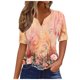 thumbnail image 2 of Fiudx Ofertas Flash Del Día Camiseta de Color Liso con Cuello En V para Mujer, 2 of 4