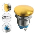 Screw Feet Mushroom Head Push Button Switch, 16MM Self Reset Metal ...