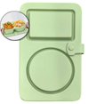thumbnail image 1 of Dvruxg Boîte à Collation en Silicone à Double Compartiment, Récipient à Lunch Réutilisable et Étanche, Plateau à Condiments Pliable pour Déjeuners, 1 of 5