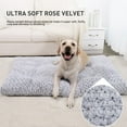 thumbnail image 5 of LosFong Washable Dog Bed Deluxe Plush Dog Crate Beds Comfy Kennel Pad Anti-Slip Pet Sleeping Mat for Large, Jumbo, Medium, Small Dogs Breeds, 41" x 27", Gray, 5 of 7