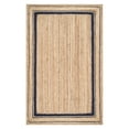thumbnail image 2 of nuLOOM Rikki Braided Border Jute Area Rug, 5' x 8', Navy, 2 of 2