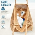 thumbnail image 5 of Beach Mesh Tote Bag, Casual Tote Bag Hobo Women Foldable MAX 23L Shoulder Bag For Beach Picnic Vacation, 5 of 9