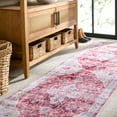 thumbnail image 2 of SAFAVIEH Martha Stewart Seth Medallion Machine Washable Runner Rug, Rust/Gold, 2'6" x 8', 2 of 11