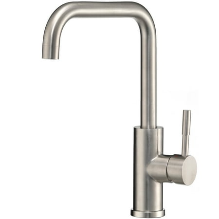 Dura Faucet DF-MK533LK-SN Streamline Squared-Arc RV Kitchen Faucet - Brushed Satin Nickel