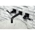 thumbnail image 2 of Kingston Brass KS6120DFL NuWave Double-Handle Wall Mount Bathroom Faucet, Matte Black, 2 of 8