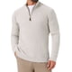 thumbnail image 1 of SUÉTER DE PULLOVER DE CUELLO ALTO PARA HOMBRES INSPIRE CHIC, CON CREMALLERA DE CUARTO, TEJIDO, TALLA L, GRIS CLARO, 1 of 6