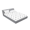 thumbnail image 2 of Ambesonne Modern Fitted Sheet & Pillow Sham Set, Kings Crown, Full, Black White, 2 of 2