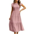 thumbnail image 2 of Sweet Dresses Women's Summer Outfits Short Sleeves Pleated Chest Elegant Evening Dresses Club Streetwear-a-M, 2 of 7