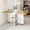 Light wood grain flap + white cabinet, variant on Cherish Folding Drop Leaf Dining Table with 6 Wheels and 2-Layer Storage Shelf – Space-Saving Table for Small Spaces