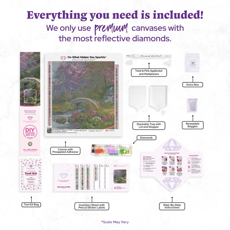DIAMOND ART CLUB® Reflections of Faith Diamond Painting Kit, Fun