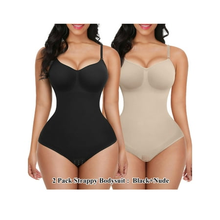 

Enwejyy Womens Button Tummy Control Corset Bust Push Up Bondage One-Piece Bodysuit Full Slip Underwear