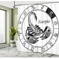 thumbnail image 5 of Ambesonne Zodiac Shower Curtain, Astrology Signs Scorpio, 69"Wx84"L, Black and White, 5 of 5