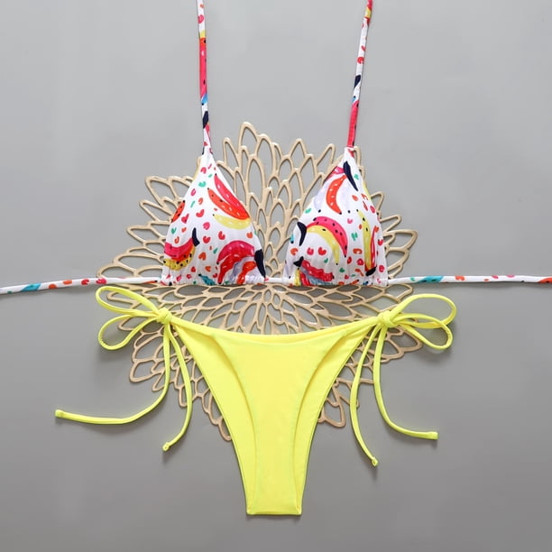 Trajes de baño para mujer, bikinis de cintura alta con cordón ajustable, traje de baño fruncido, conjunto dividido, trajes de baño para mujer, trajes de baño para mujer, traje de baño para mujer, traj