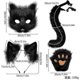 thumbnail image 3 of Halloween plush fox mask set animal claws simulation fox ears headband tail animal tail cos accessories, 3 of 4