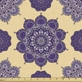 thumbnail image 1 of Mandala Fabric by the Yard Upholstery, Ethnic Symbol Bohemian Pattern Oriental Philosophy Yoga Pattern, Decorative Fabric for DIY and Home Accents, Purple Peach Mauve by Ambesonne, 1 of 5