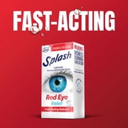 Splash Redness Reliever Drops for Fast-Acting Whiter Eyes, Hydrating Formula, Daily Use 0.5 Fl Oz