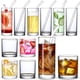 thumbnail image 1 of [Vasos de cristal] LANDNEOO, paquete de 12 unidades, 350 ml, Highball & Rock con pajitas, 1 of 7