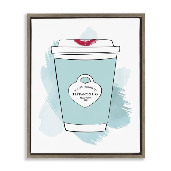 Stupell Industries Contemporary Brown Floating Frame Canvas Art, 17 x 21, by Martina Pavlova