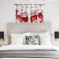 thumbnail image 3 of Pink Valentines Day Kitchen Curtains Window Panels, Love Heart Eucalyptus Botanical Vintage Insulated Window Treatment Curtain, Grommet Curtains for Bedroom/Living Room/Bathroom, 2 Piece 42"Wx45"L, 3 of 8