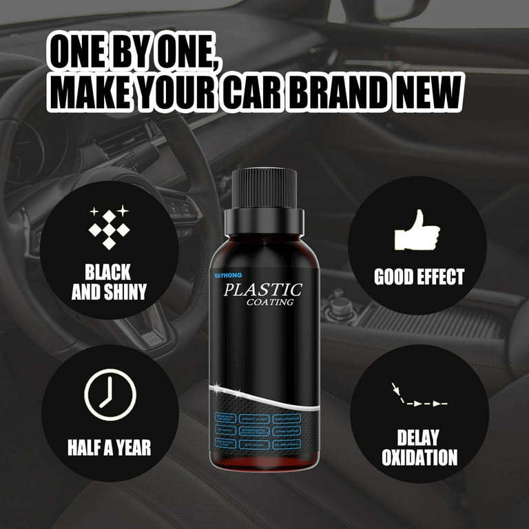 Plastic Restorer for Cars, Plastic Revitalizing Coating Agent for Car  Cleaning Supplies, Back to Black Plastic Restorer & Hydrophobic Trim  Coating