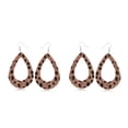 thumbnail image 3 of Pendientes retro de leopardo con gota de agua Qarigey para mujeres y niñas, 3 of 6