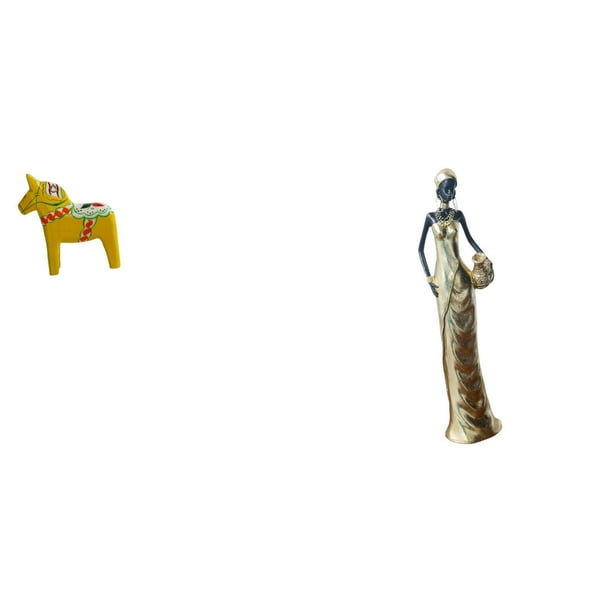 Figura de escritorio, estatua de mujer africana, adorno artesanal de madera, ideal para regalar y decorar el hogar.