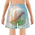thumbnail image 5 of joogoo Baseball with Leaf Boys Swim Trunks Beach Swimsuit Shorts Boxer 9-11Y, 5 of 8