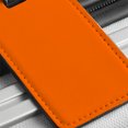 thumbnail image 6 of It's Just a Solid Orange Color Faux Leather Travel Luggage Tag, 6 of 7