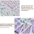 thumbnail image 4 of Joyreap 3 Pieces Floral Quilt Set Queen, Patchwork Purple n Pink Flowers Design, Smooth Soft Microfiber Quilt, Bedspread Bed Cover for All Season, 1 Quilt and 2 Pillow Shams- 90x90 inches, 4 of 7