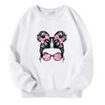 thumbnail image 3 of WOYY Little Girls Graphic Sweatshirt Spring Autumn Loose Crewneck Pullover Sweatshirts, 3 of 6