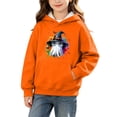 thumbnail image 3 of CBASIHI Girls Halloween Sweatshirts with Pockets Fleece Warm Casual Cute Long Sleeve Ghost Print Pullover Hoodies Orange 10 T, 3 of 7