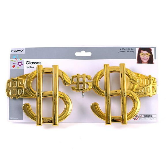 Halloween Large Dollar Sign Glasses - CASE OF 48