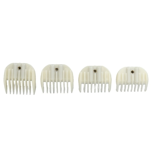 Peignes de Protection Universels pour Tondeuse, Ensemble de 4 Guides de Coupe de Cheveux pour une Coupe Facile, Maintien de la Longueur, Conception Portable avec Dents Rondes
