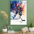 thumbnail image 2 of Bloodhound Dog Stretched Canvas Size 8x12 – Ice Hockey Canvas Print of Funny Bloodhound Dog Wall Art, Ice Hockey Sports Wall Decor, Home Decor, Dog Lover, 2 of 5