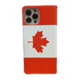 thumbnail image 5 of Étui Portefeuille à Rabat en Cuir PU avec Motif Drapeau du Canada pour iPhone 12 Pro Max, 5 of 5