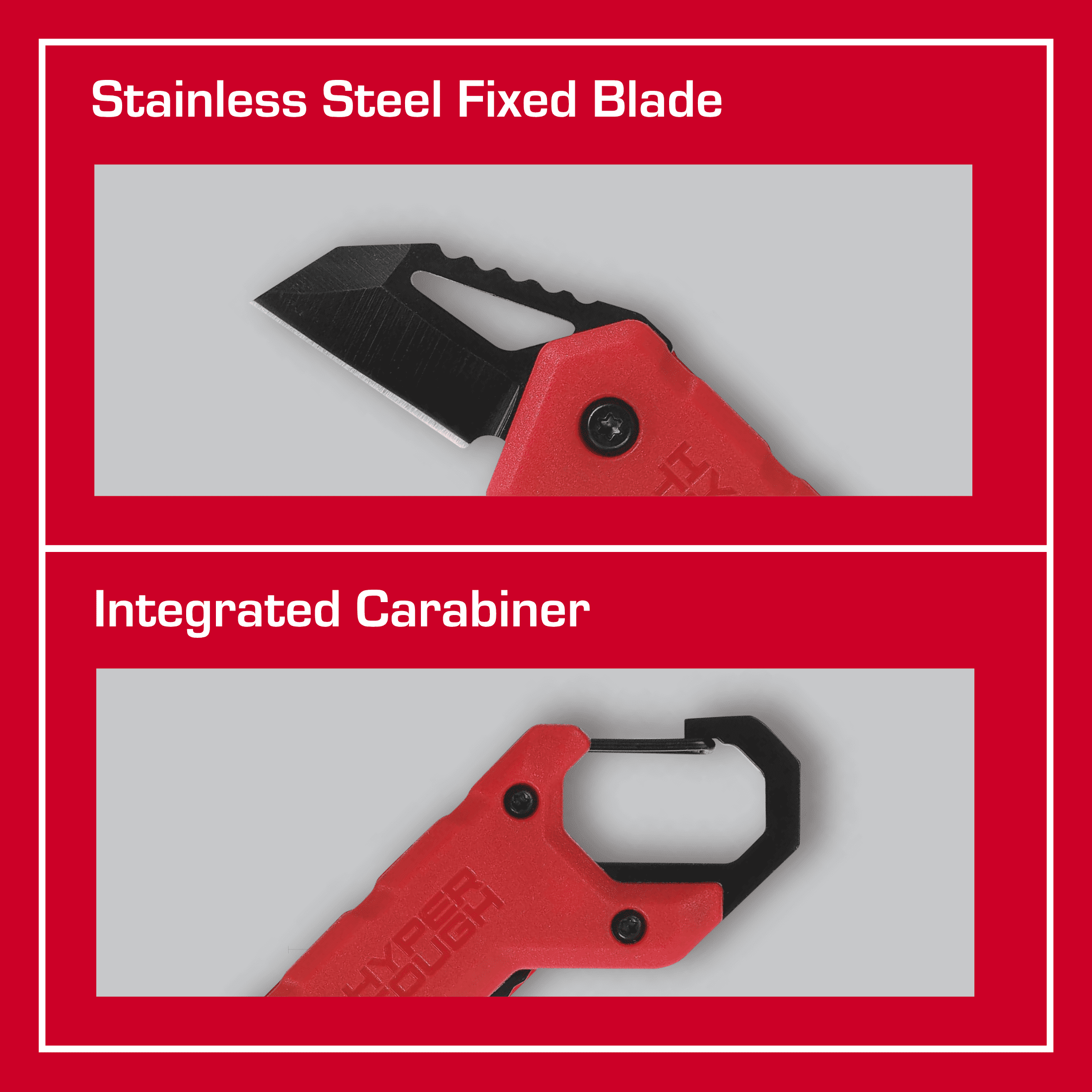 Hyper Tough Keychain Box Cutter Utility Knife with Carabiner
