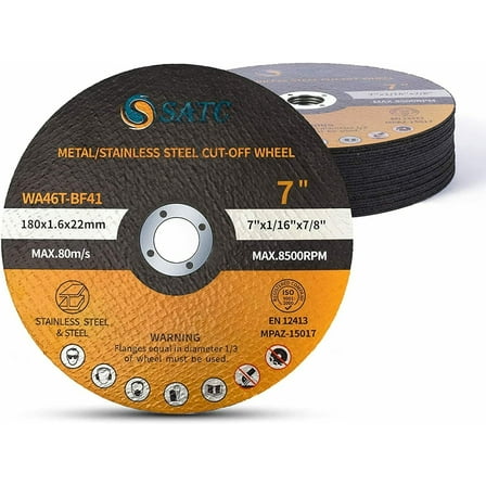 SATC 25 PC 7" x 1/16" x 7/8" Cut Off Wheel for Angle Grinder Metal & Stainless Steel Cutting Disc