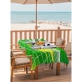 thumbnail image 2 of Outdoor Tablecloth with Umbrella Hole for Patio/Picnic/Party/Camping, Green Football Waterproof Table Cloth Rectangle Table Cover Washable, Soccer Ball Goal Net Vibrant (60"x 120"), 2 of 9