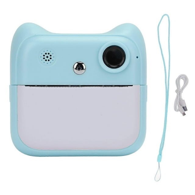 Instant Print Camera 48MP 2.4in Screen Thermal Printing 800mAh Battery Clear Image Digital Zoom for Students Blue