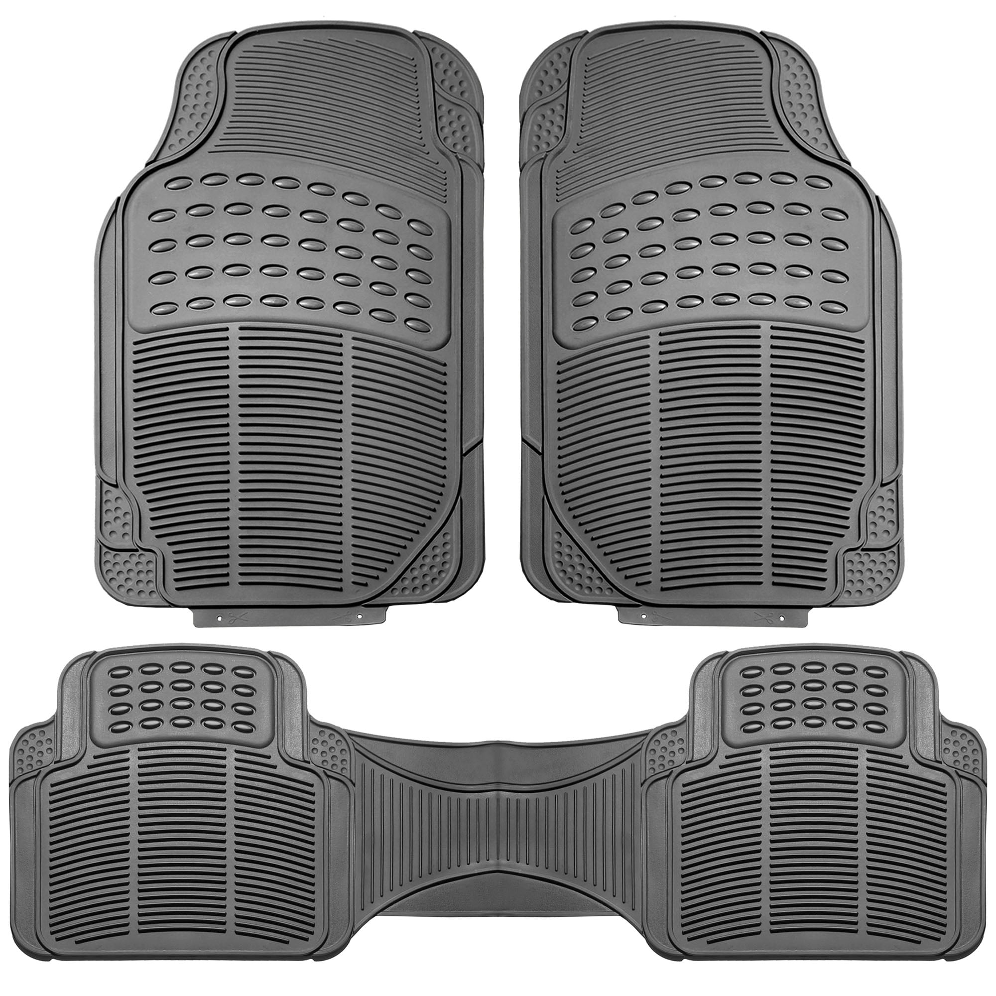 FH GROUP Full Set Vinyl Floor Mats, Gray