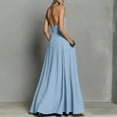 thumbnail image 5 of Laqbezok Women's Halter Neck Backless Maxi Dress, Casual Sleeveless Open Back Long Gown, Minimalist Summer Beach Sundress with Pockets, 5 of 6