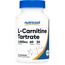 Nutricost L-Carnitine Tartrate Capsules 1000mg Per Serving, 60 Capsules - Dietary Supplement For Men & Women