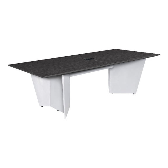 Array 96" Conference Table with Power Data Grommet- Ash Grey/ White