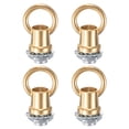 thumbnail image 1 of Uxcell 4-Pack Tuerca de Ojo de Elevación, Carga Máxima de 5kg, Ganchos de Accesorio de Luz M10 de 14mm para Colgar Lámpara Candelabro [Oro Francés], 1 of 6