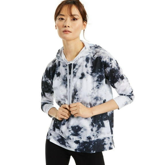 Ideology Womens Activewear Tie-Dyed Hoodie;Large