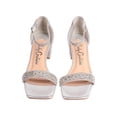thumbnail image 2 of Ninety Union Lady Couture Dazzle 2 Inch Mid Block Heel Rhinestone Sandal, Silver, 8, 2 of 5
