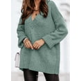 thumbnail image 2 of HOTAPEI V Neck Sweaters for Women Loose Casual Long Sleeve Pullover Sweater Solid Color Knitted Top, 2 of 6