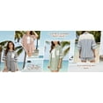 thumbnail image 5 of Womens Striped Sets 2 Piece Short Sleeve Button Down Top and Shorts Lounge Wear Outfits, 5 of 7